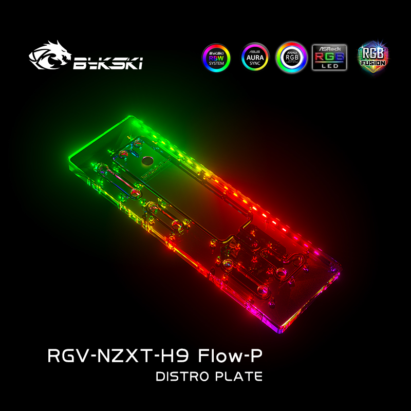 Bykski RGV-NZXT-H9 FIow-P Acry - Distro Plate Ddc Pump Combo 评论和价格